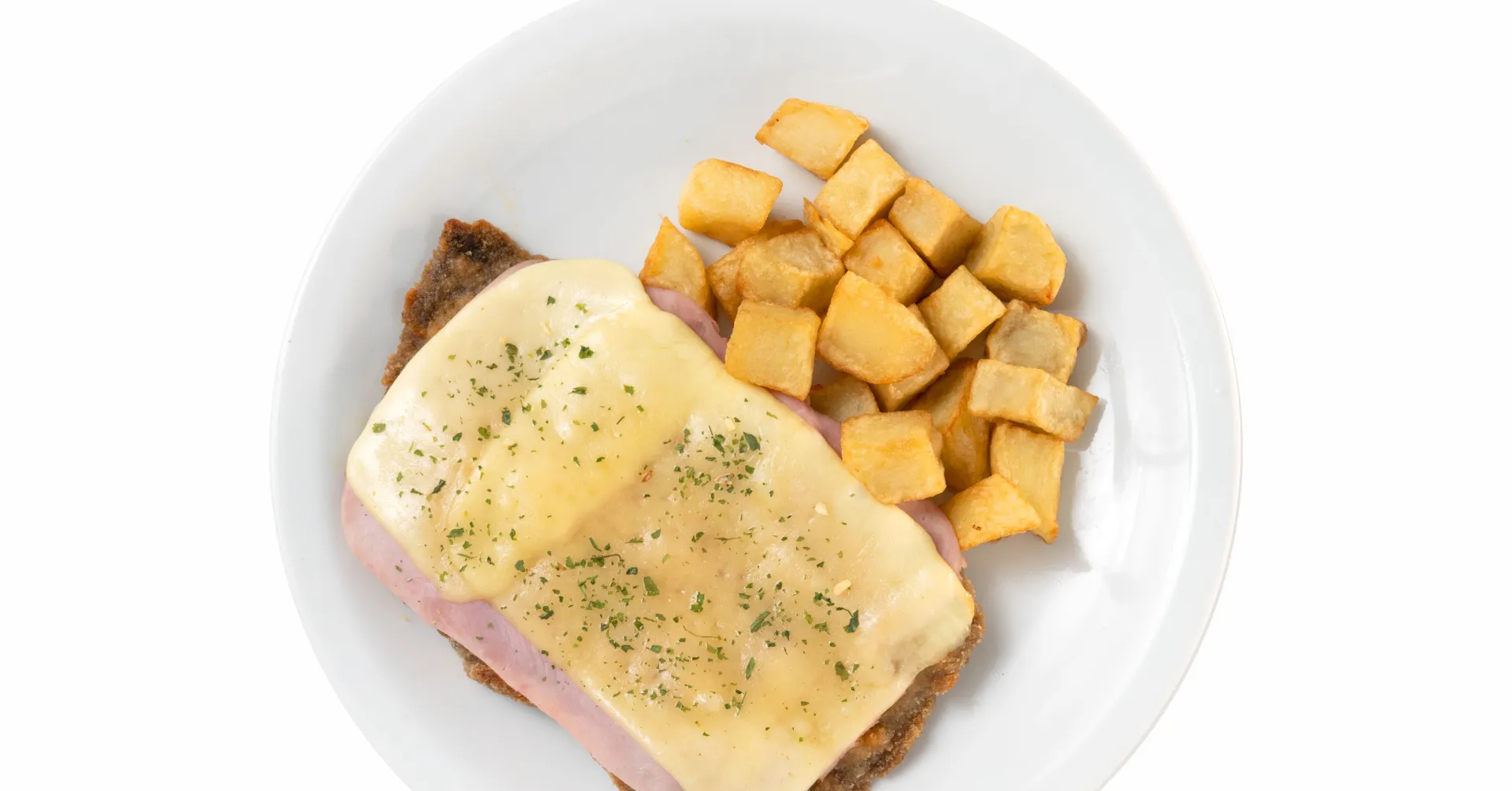 Milanesa napolitana con papas