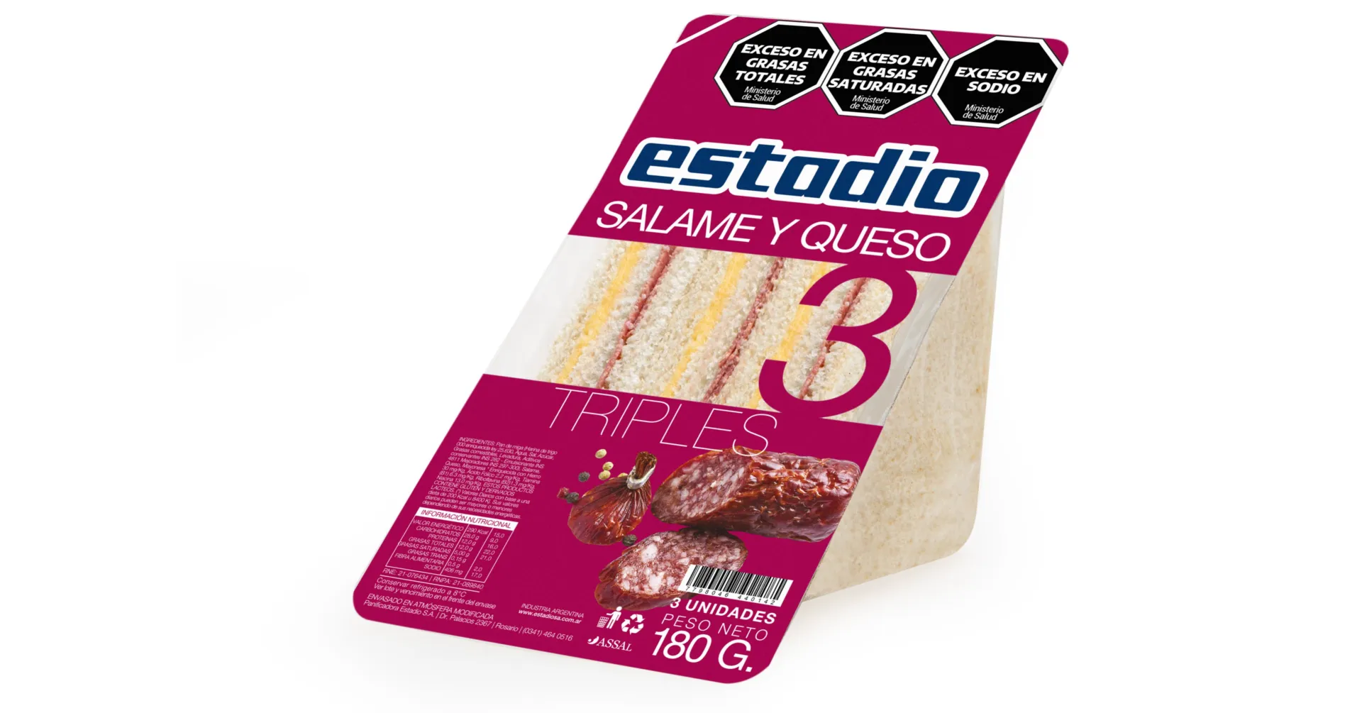 Triple salame y queso