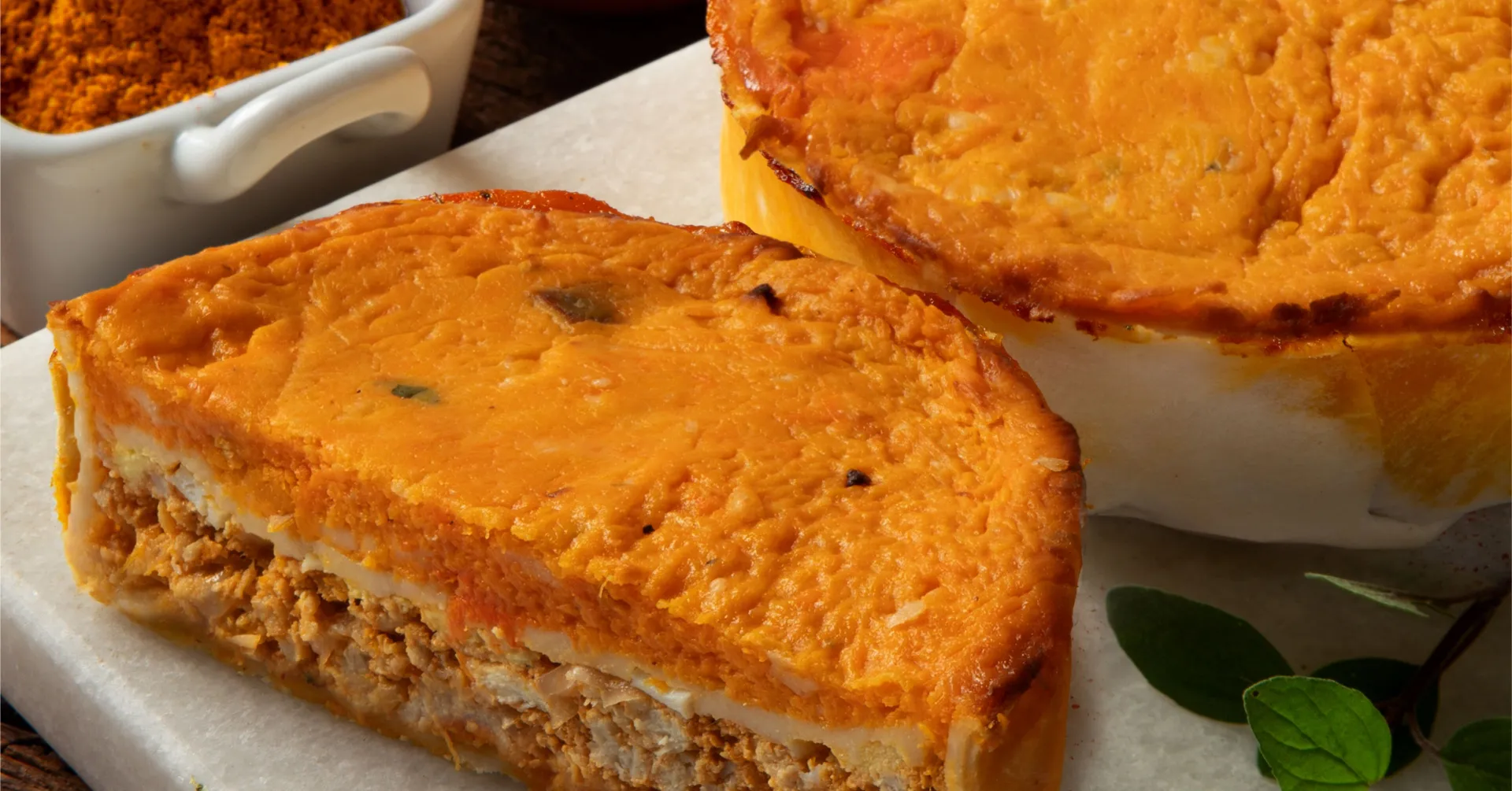 Pastel de pollo y  calabaza