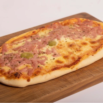 Pizzeta jamón y queso
