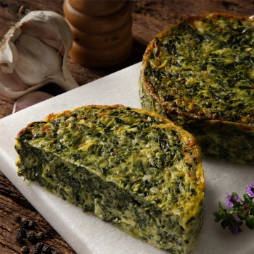 Tortilla de verdura y queso