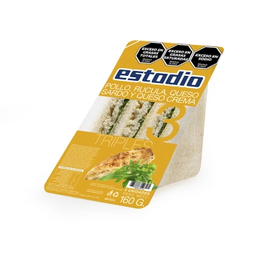 Triple de rúcula y pollo