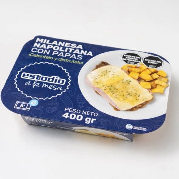 Milanesa napolitana con papas