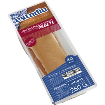 Pebete de crudo y queso