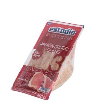 Triple de jamón crudo y queso - salvado 