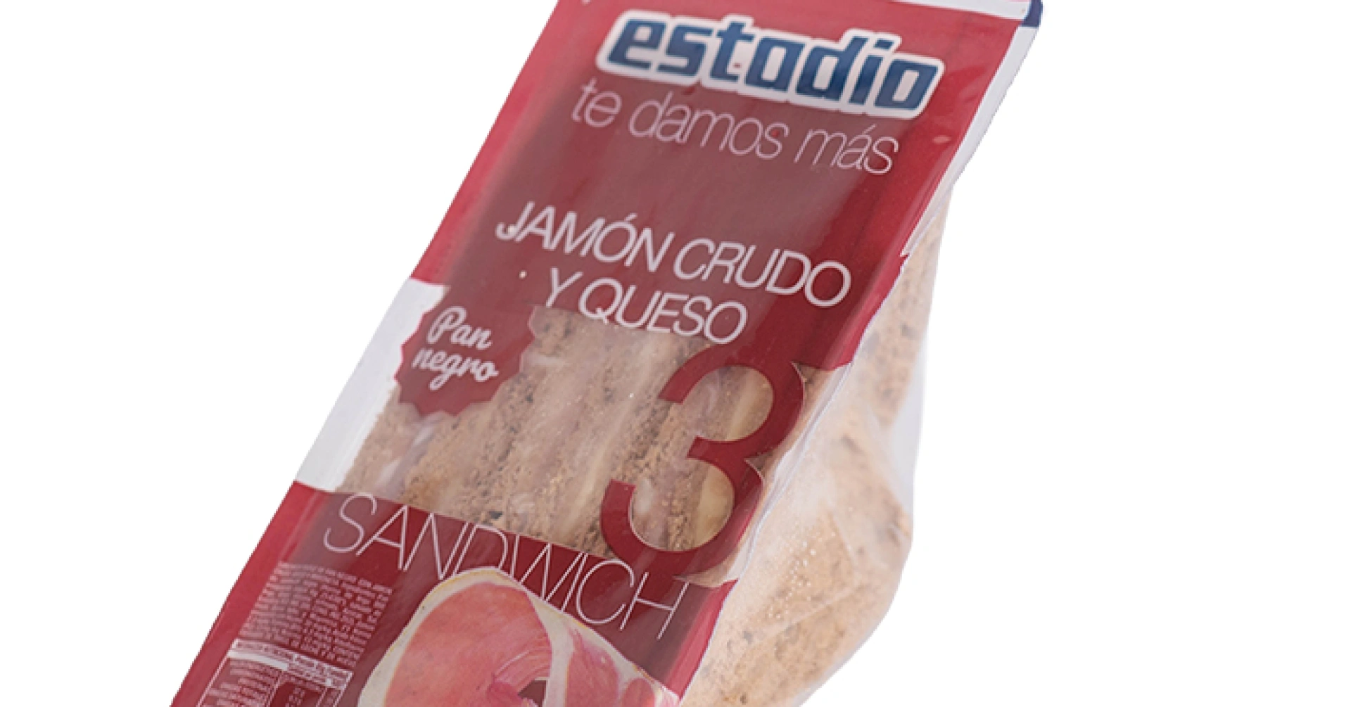 Triple de jamón crudo y queso - salvado 
