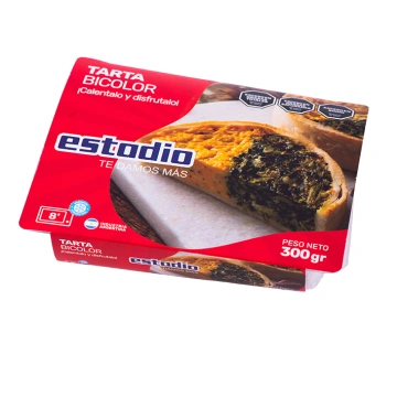 Tarta bicolor (acelga y calabaza)