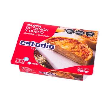 Tarta de jamón y queso